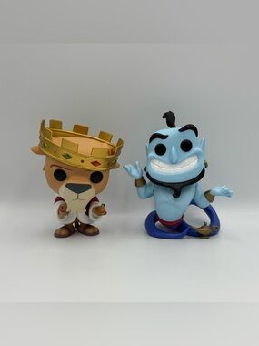 RARE Disney Robin Hood Prince John & Aladdin Genie Funko Pop! Vinyl Toy Lot